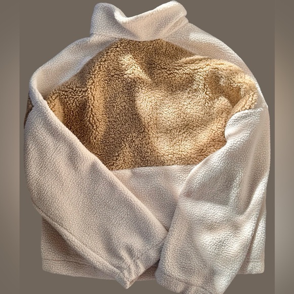 Columbia Cropped Quarter Zip Sherpa Fleece Jacket - Picture 2 of 5